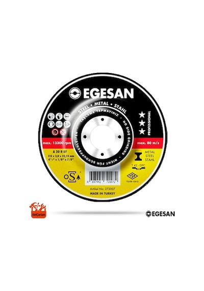 Egesan Metal Kesici Disk Spiral Flex Taşi 180 MM (180 x 3 Orta Boy)