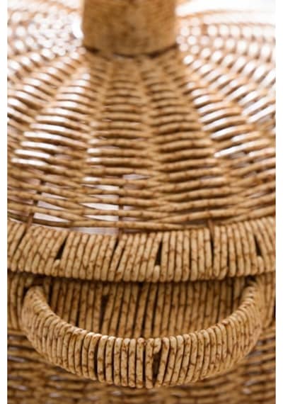 Digithome Rattan Hasır Kapaklı C Ok Amac Lı Depolama Mutfak Banyo Sepeti 28.5 Cm - Kahverengi Kahverengi