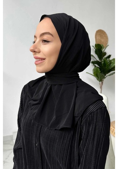 Kahijab Çıtçıtlı Bone - Siyah - Standart Siyah
