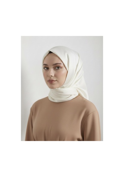 Bushu Düz Twill Eşarp Ekru 2