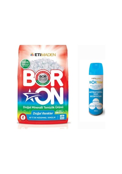 Doğal Mineralli Boron Renkliler İçin 4 Kg 26 Yıkama+ Dezenfektan
