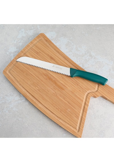 Aryıldız Rexa Tırtıklı Ekmek Bıçak Yeşil 19 Cm Renkli