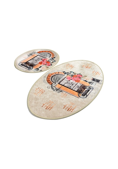 Cafe Djt 2 Lı Set Banyo Halısı Paspas Seti (321169462) Çok Renkli