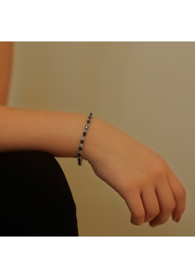 Lova Pırlantalı Oval Safir Bileklik -  4080005