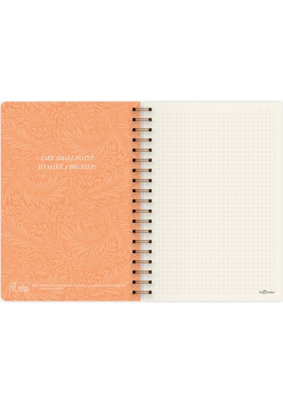 Botanical Spiralli Defter Kareli Kırmızı 17x24 Cm