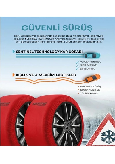 Sentinel Karyus Kar Çorabı Small 195/65 R13