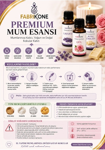 Premium Mum Esansı 5 Cc 2'li Set - Passion Fruit, Vanilya - Soya Wax, Parafin, Jel Wax Ve Bal Mumu Uyumlu Bkfab2pfvn5 Karışık