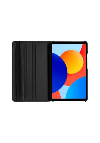 Xiaomi Redmi Pad Se 8.7 İnç 2024 İle Uyumlu Tablet Kılıfı Kapaklı Standlı 360 Dönebilen Tam Koruma Kapak - Siyah