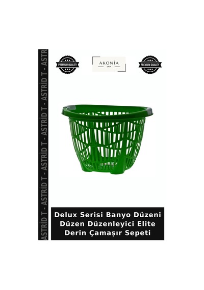 Delux Serisi Banyo Düzeni Düzen Düzenleyici Elite Derin Çamaşır Sepeti Çok Renkli