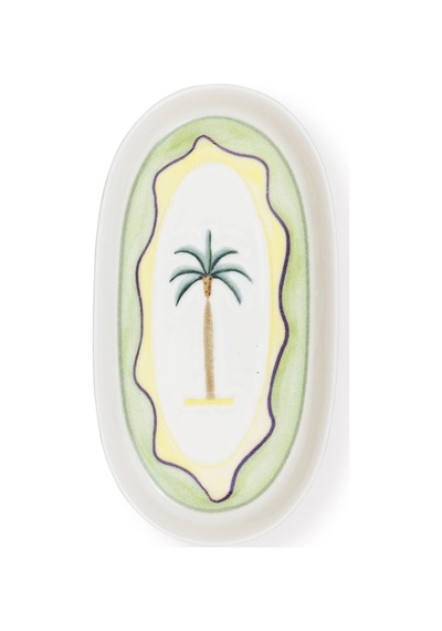 The Mia Italian Summer Oval Servis Tabağı 2li 23 Cm Çok Renkli