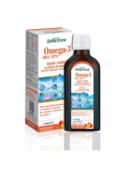 Shiffa Home Omega 3 Balık Yağı Dha Epa Şeftali Aromalı 100 ML Shiffa Home Omega 3 Balık Yağı Dha Epa Şeftali Aromalı 100 ML