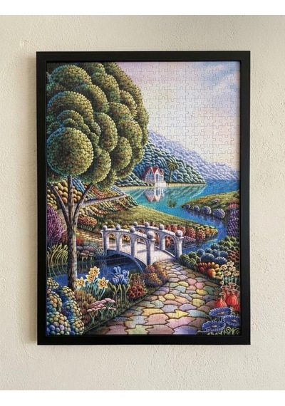 Renkli Yol Ve Botanik Bahçesi İkili Set - 1000 + 500 Parça İkili Puzzle Seti