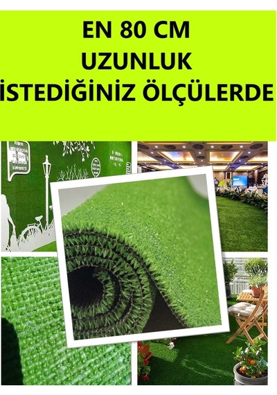Yapay Çim Halı Yeşil Çim Halı 8 Mm Suni Çim Halı 80 Cm Eninde