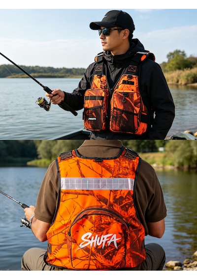 Ayarlanabilir Can Yeleği Balıkçılık, Sörf, Kano, Sup Ve Su Sporları İçin Güvenlik Yeleği Turuncu