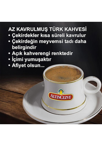 Altıncezve Günlük Taze Çekilmiş Türk Kahvesi Az Kavrulmuş 100 Gr Öğütülmüş