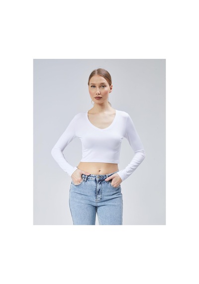 Virago 2'li Soft Touch V Yaka Crop Uzun Kol Bluz/body Beyaz - 687153492 Beyaz - 687153492 Beyaz Virago 2'li Soft Touch V Yaka Crop Uzun Kol Bluz/body Beyaz - 687153492 Beyaz - 687153492 Beyaz