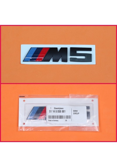 Bmw M5 Siyah Logo Yazı 77Mm