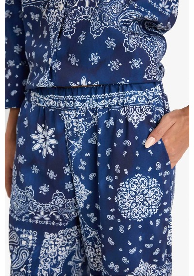 Defacto Regular Fit Şal Desenli Plaj Pantolonu-fall İn Love F8336ax25hsnv241 Lacivert