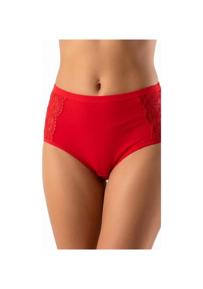 Suısy Yüksek Bel Dantelli Slip Külot Beyaz