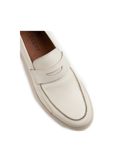Deery Hakiki Deri Bej Rengi Comfort Erkek Loafer Bej (492271242) Bej