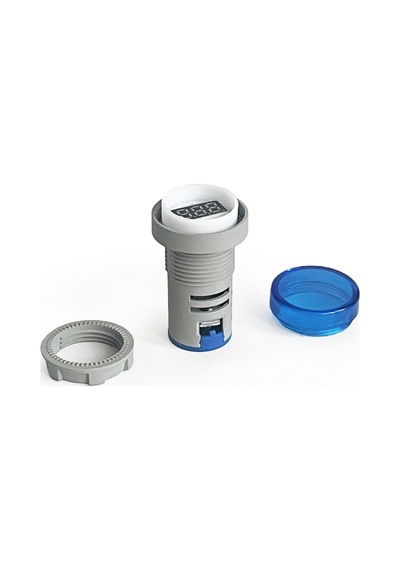 Mini Dijital Voltmetre 22mm Ac 60-500v Led Mavi Işık
