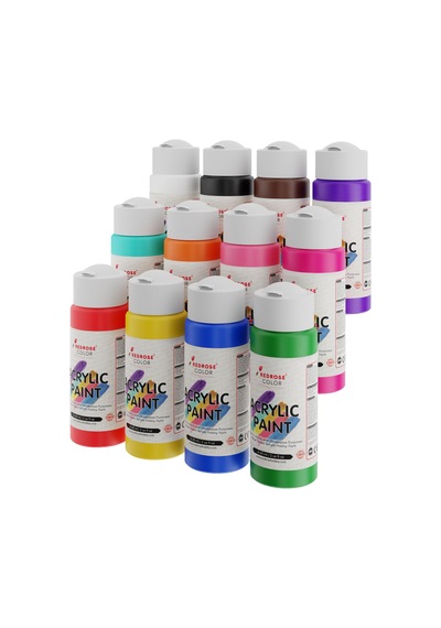 Red Rose Tüm Renkler Akrilik Boya 12'li Set 12x60 Ml 0,15 L