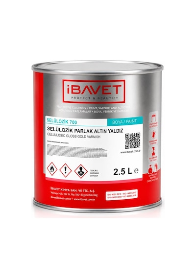 İbavet Selülozik Altın Yaldız Boya 2.5 Lt