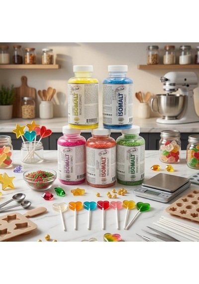Renkli İzomalt Isomalt 250 Gr X 5 Li Set Sarı, Kırmızı, Pembe, Yeşil, Mavi Şeker Sanatı Ve Pasta Dekorasyon