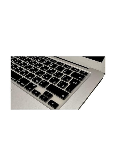 Rusça Klavye Koruyucu Silikon Apple Macbook Air 13 & Pro 13/15 İle Uyumlu Uk Iso Ters L Enter A1278 A1502 A1425 A1369 A1466 A1286 A1398 Siyah