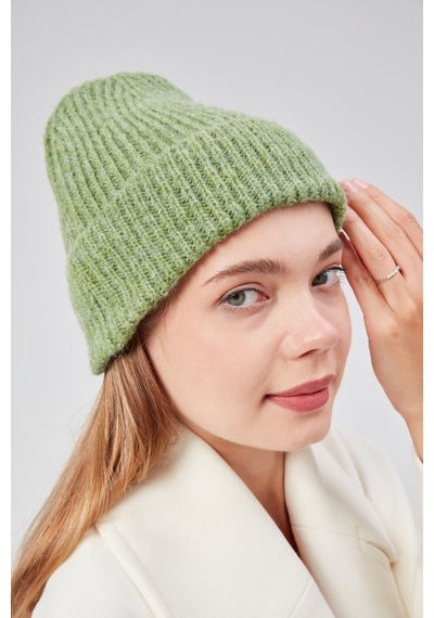 Derikem Basic Şık Standart Lüks Unisex Tiftik Bere Yeşil
