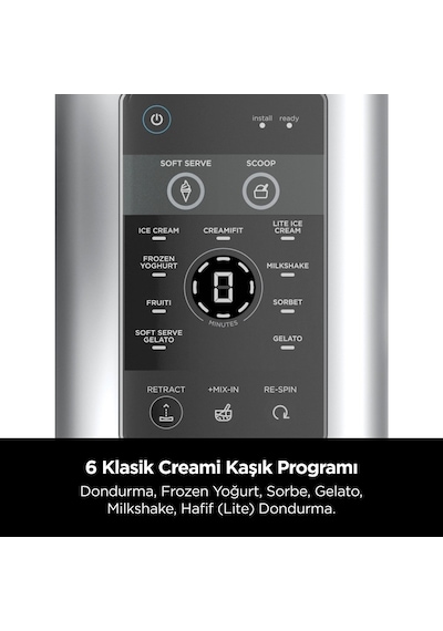 Ninja Swirl By Creami Soft Serve Dondurma Makinesi 13 Programlı Frozen Yoğurt Sorbe Milkshake Ev Tipi Soğuk Tatlı Cihazı 800 W Premium
