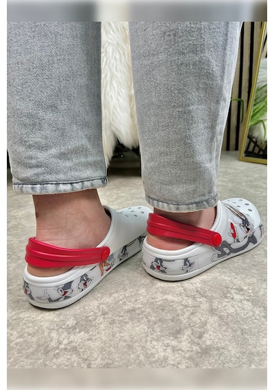 Günlük Anne Kız Terlik Sabo Hemşire Doktor Aşçı Sandalet Desenli Taban Crocs Crf-8246 Bunny Günlük Anne Kız Terlik Sabo Hemşire Doktor Aşçı Sandalet Desenli Taban Crocs Crf-8246 Bunny