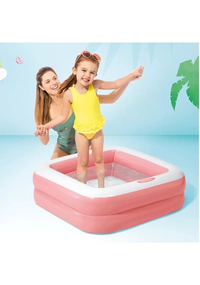 57100 Intex Şişme Taban Mini Kare Havuz 86x86x25 Cm