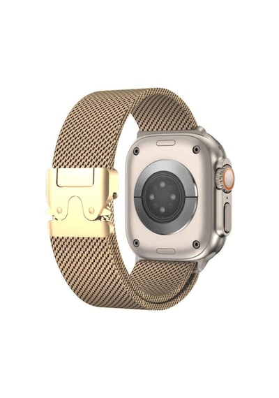 Apple Uyumlu Watch  44mm Kordon Titanyum Kelebek Klipsli Milano Loop 121