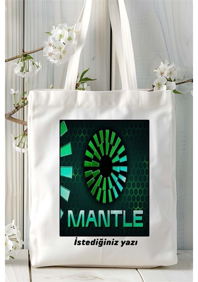 Art Hediye Mantle Baskılı Bez Çanta Omuz Çantası Kişiye Özel Desen 3 Çok Renkli