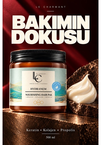 Keratin Saç Maskesi Kuru Ve Yıpranmış Saçlar İçin Kolajen Ve Propolis İçeren Bakım 500 Ml