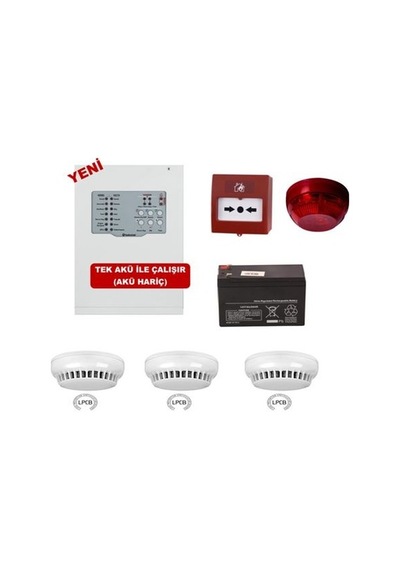 Teknim Yangın Alarm Sistemi Seti 3 Lü