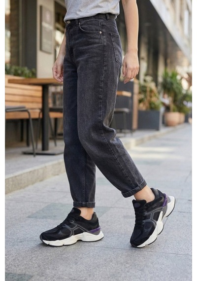 Hammer Jack Hammerjack 101 25009-z Siyah Mor Süet Kadın Sneaker
