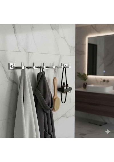 Tema Prima 5 Li Set Askılık Krom
