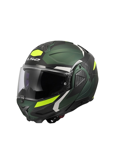 Ls2 Advant 2 Trıple Çene Açılır Kask Mat Neon Sarı - Siyah - Yeşil