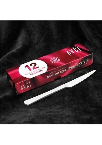 Avcı 417 İstanbul Tatlı Bıçağı 12 Li Gri