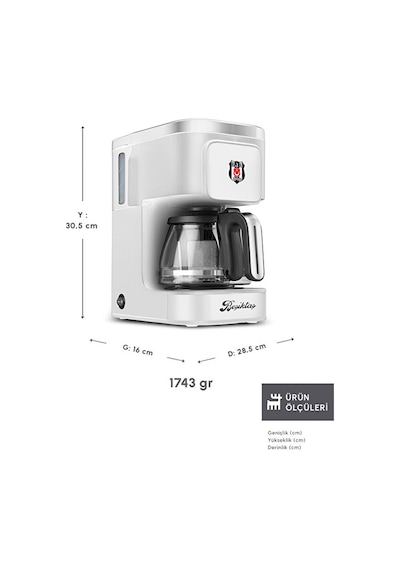 Karaca Just Coffee Aroma 2 İn 1 Beşiktaş Filtre Kahve Ve Çay Demleme Makinesi