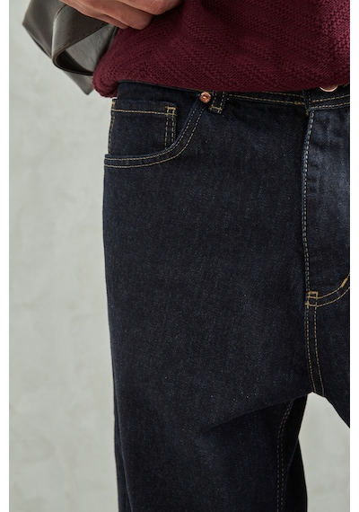 Erkek Ekstra Baggy Jean Pantolon Lacivert