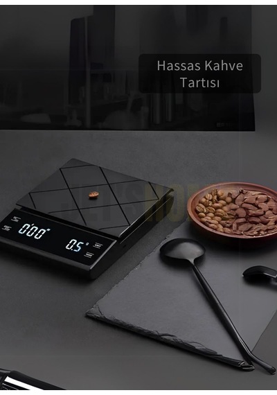 Jet's Home Kahve Terazisi Hassas Zaman Ayarlı Elektronik Mutfak Tartısı