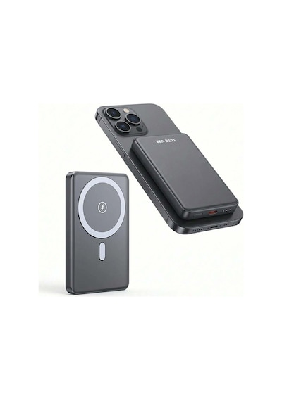 Ven-dens Vd-pb033 Premium Manyetik Powerbank Led Ekranlı 10000mah Metalik