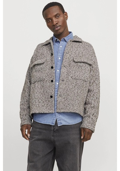 Jack & Jones Jorwınter Twıll Overshırt Ls Styd Aw24 Kahverengi