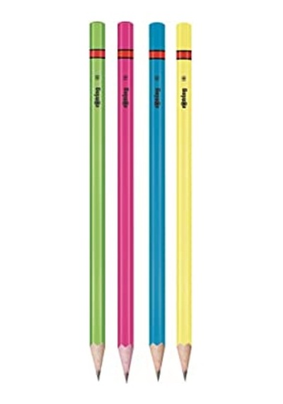 Neon Kurşun Kalem, 4'lü Paket 124-Pembe
