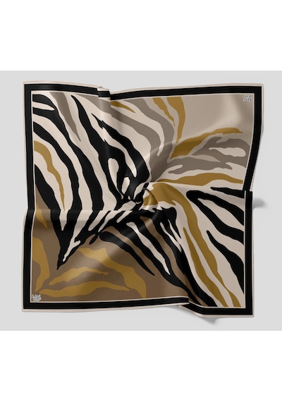Levidor Kristal Eşarp Zebra Desen Siyah