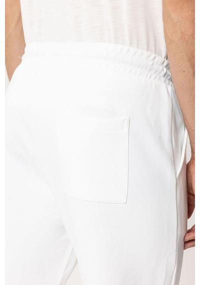 Back And Bond Beyaz Regular Fit Pamuklu Beli Bağlamalı Jogger Pantolon Çok Renkli