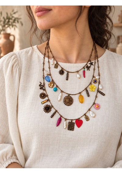 Bohem Chakra - Çakra Renkli Charm Ultra Detaylı 3 Lü Kolye Seti 45+5 / 50+5 / 55+5 Cm 316l Paslanmaz Çelik Bohem Chakra - Çakra Renkli Charm Ultra Detaylı 3 Lü Kolye Seti 45+5 / 50+5 / 55+5 Cm 316l Paslanmaz Çelik